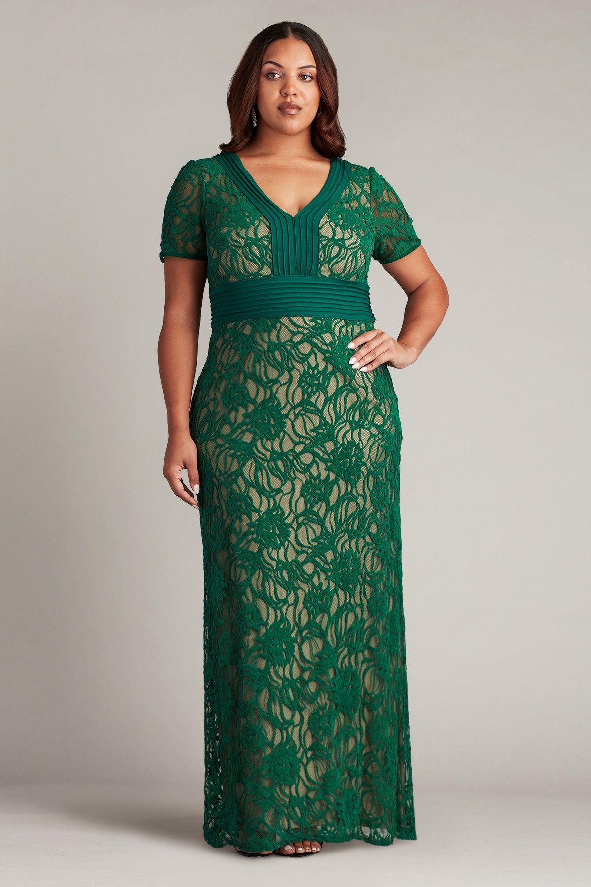 Tadashi Shoji - Cloelia Lace Gown - PLUS SIZE