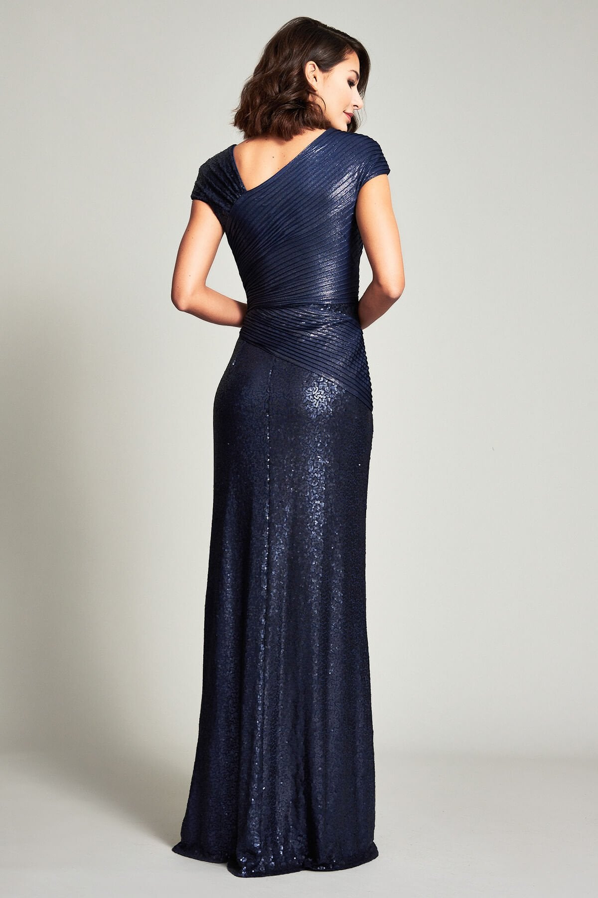 Parma Draped Sequin Gown
