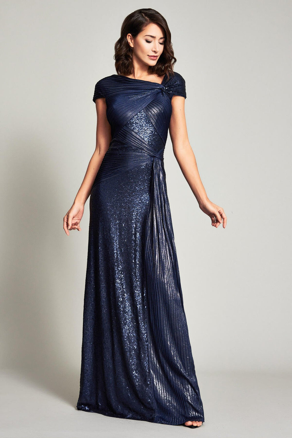 Tadashi Shoji - Parma Draped Sequin Gown