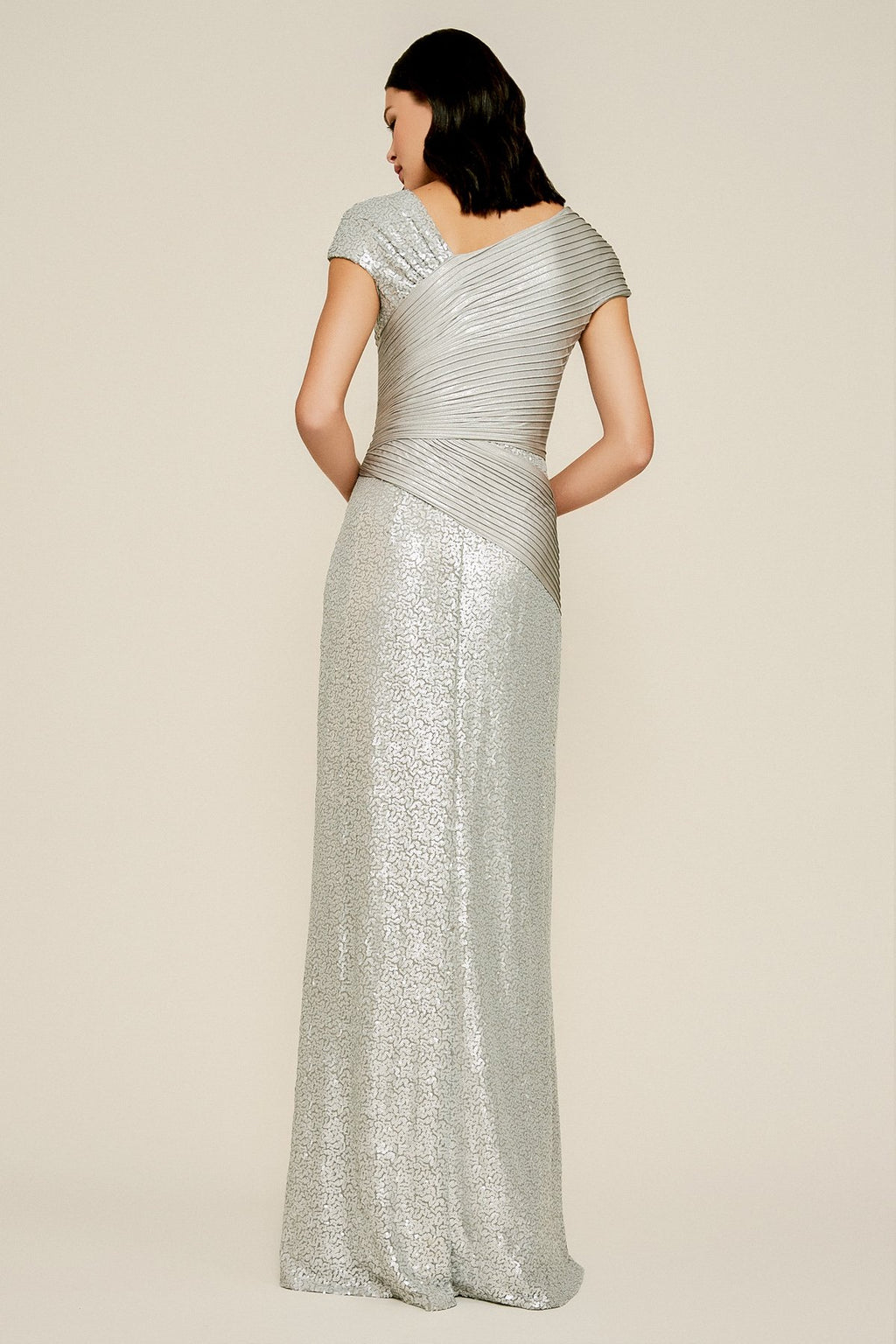 Parma Draped Sequin Gown