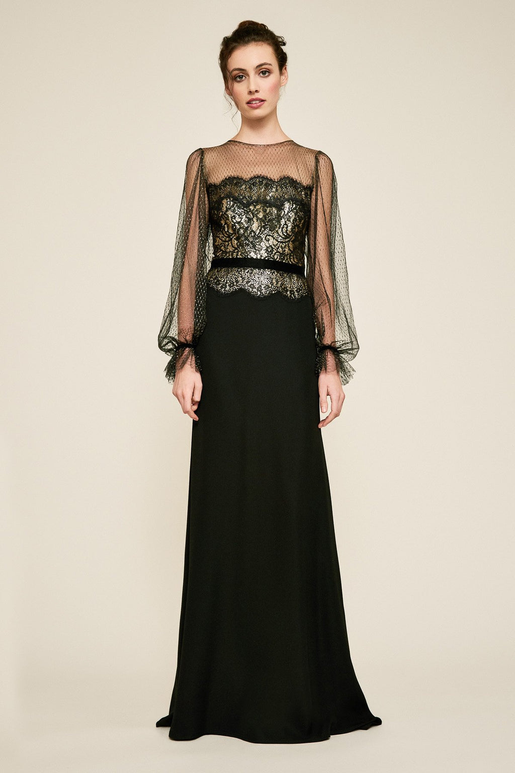 Adele Long-Sleeve Gown - PETITE Tadashi Shoji Official Online Boutique Adele Long-Sleeve Gown - PETITE Tadashi Shoji Official Online Boutique