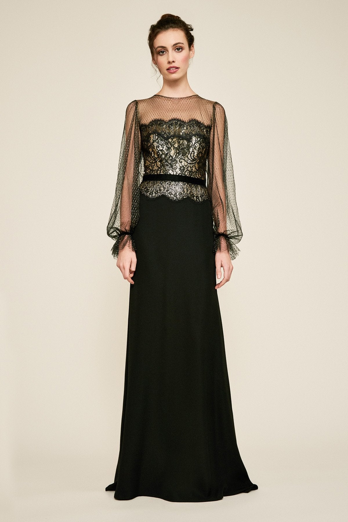 Adele Long-Sleeve Gown