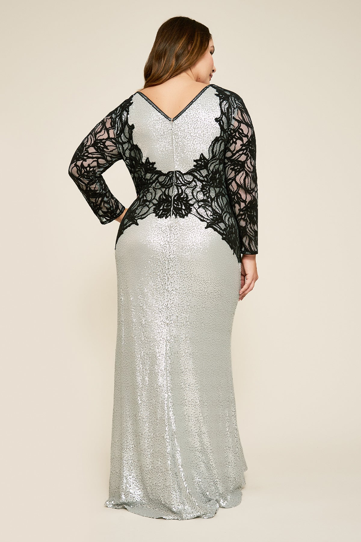 Tadashi Shoji - Vulcan Lace Sequin Gown - PLUS SIZE