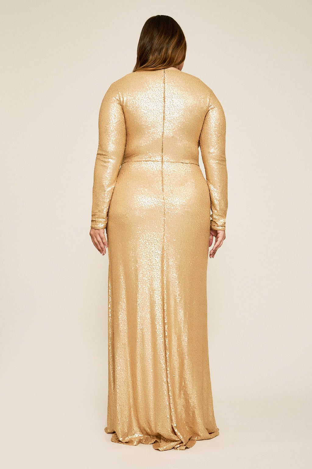 Tadashi Shoji - Alberti Sequin Slit Gown - PLUS SIZE