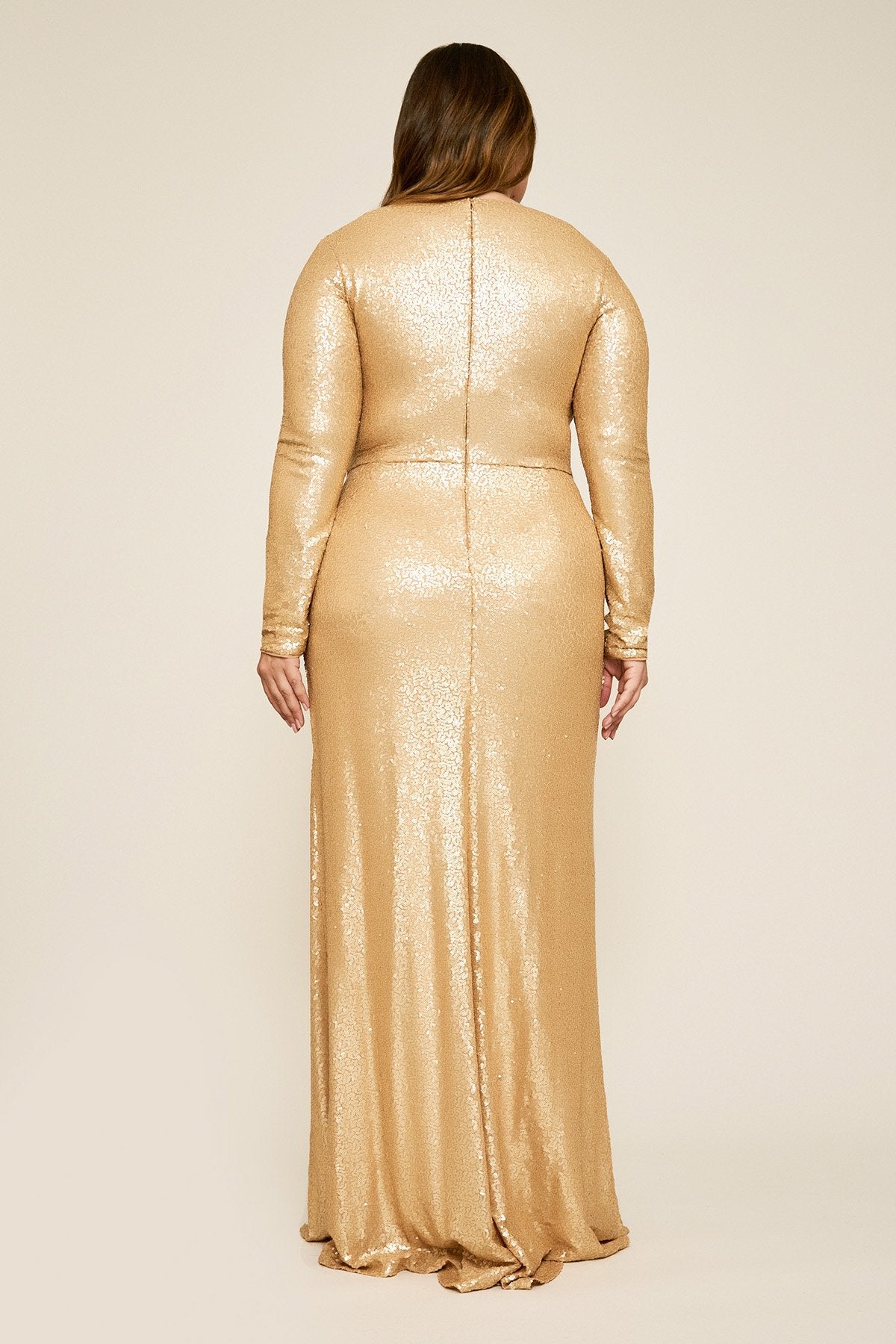 Tadashi Shoji - Alberti Sequin Slit Gown - PLUS SIZE
