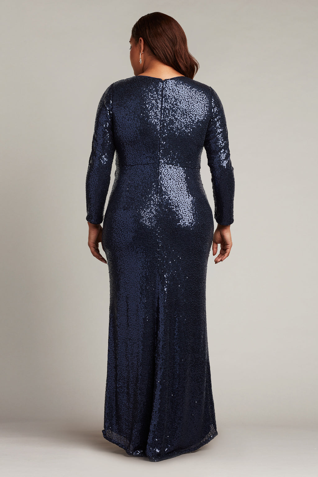 Alberti Sequin Slit Gown - PLUS SIZE