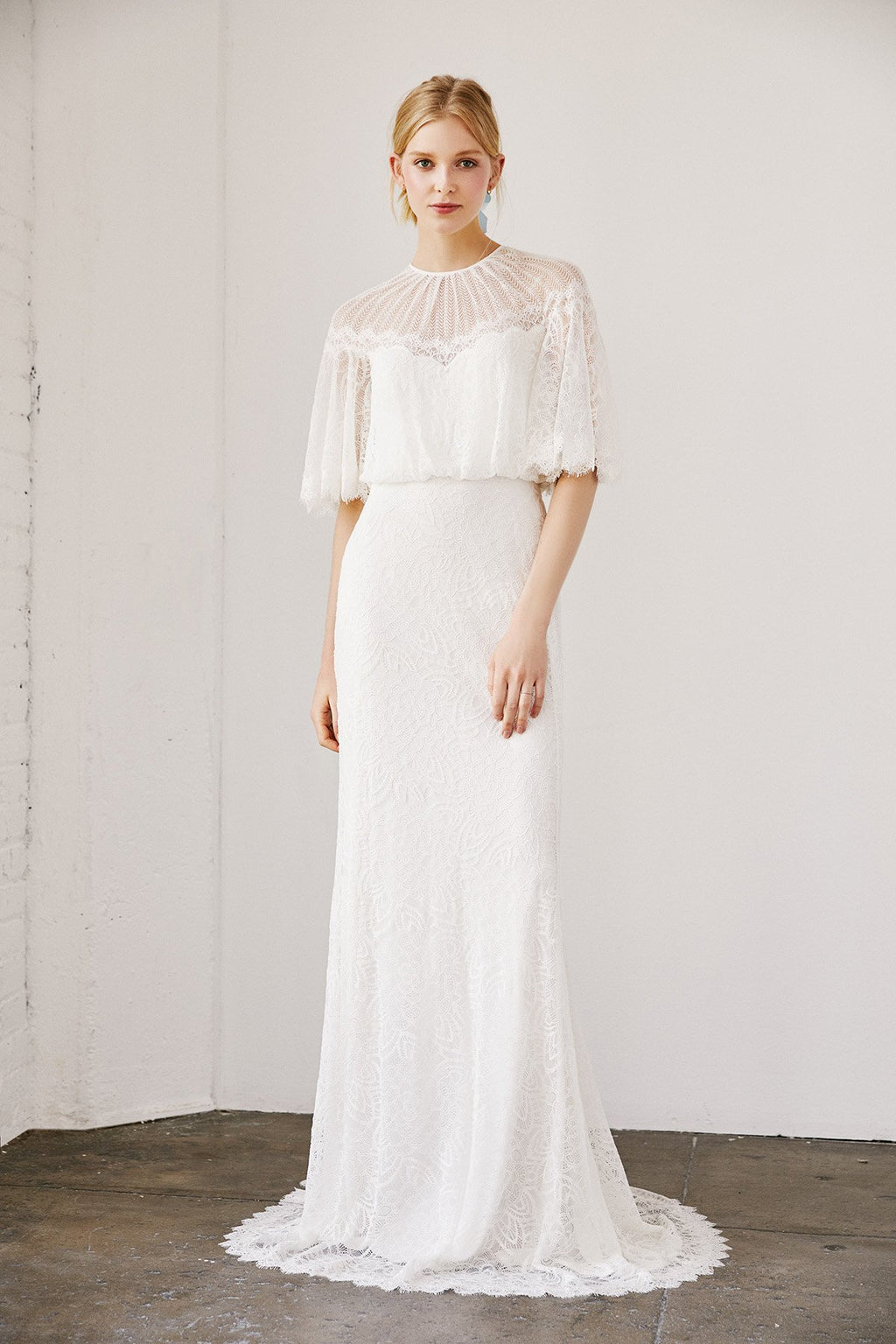 Tadashi Shoji - Caspian Lace Gown with Overlay