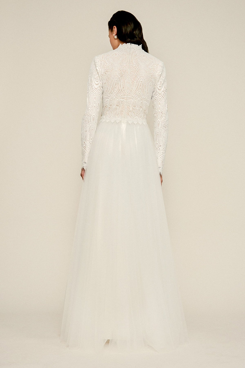 Tadashi Shoji - Emine Long-Sleeve Embroidered & Tulle Gown