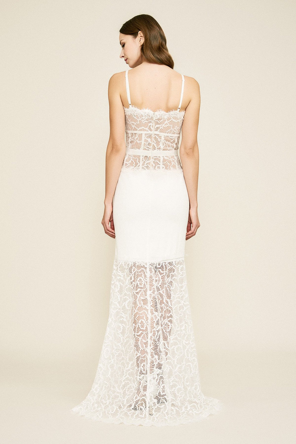 Tadashi Shoji - Margolis Strap Lace & Crepe Gown