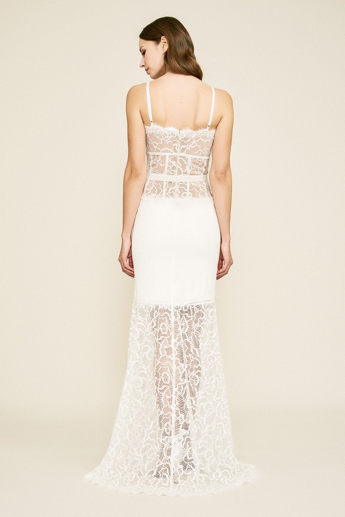 Tadashi Shoji - Margolis Strap Lace & Crepe Gown
