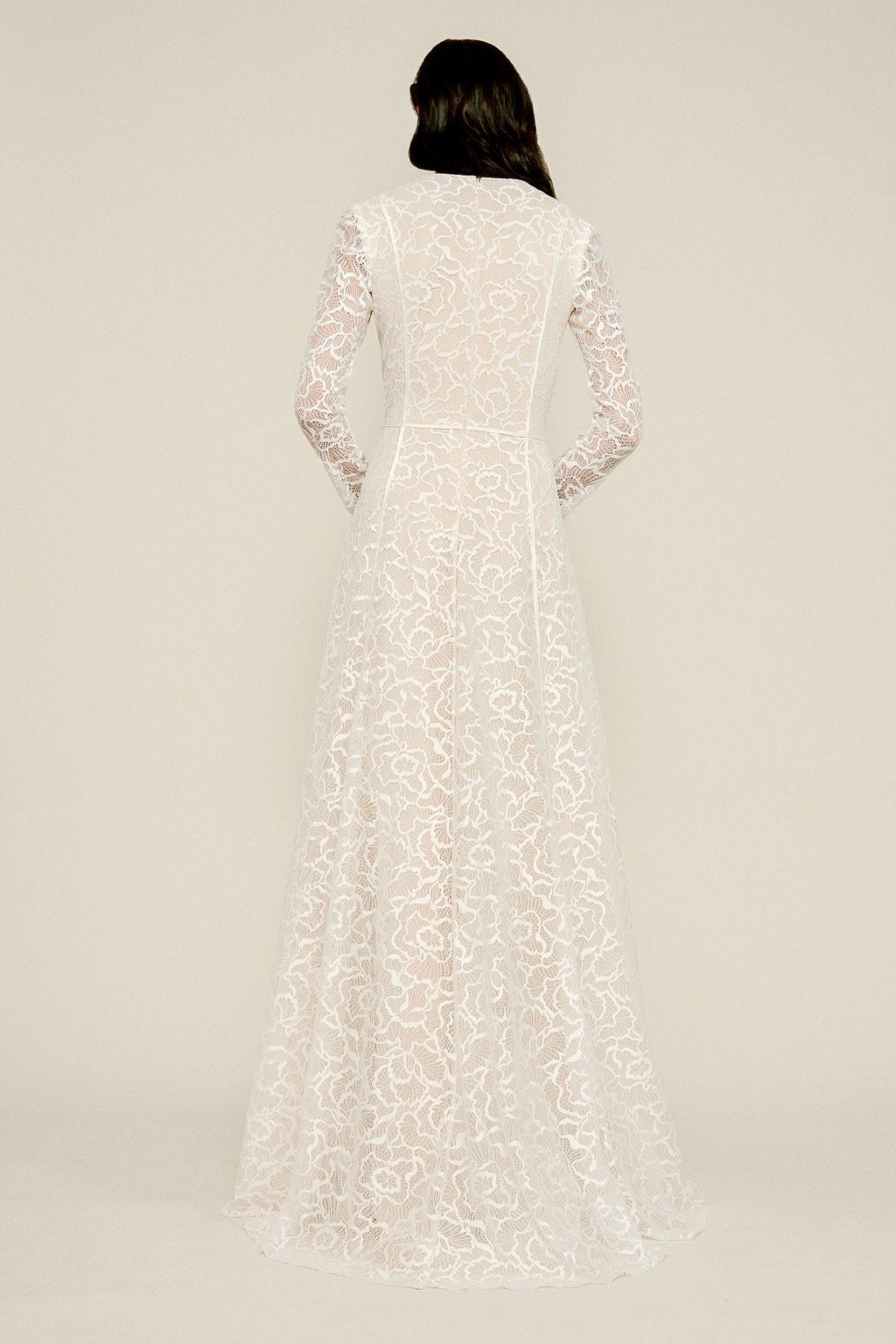 Tadashi Shoji - Raizel Long-Sleeve Lace Gown