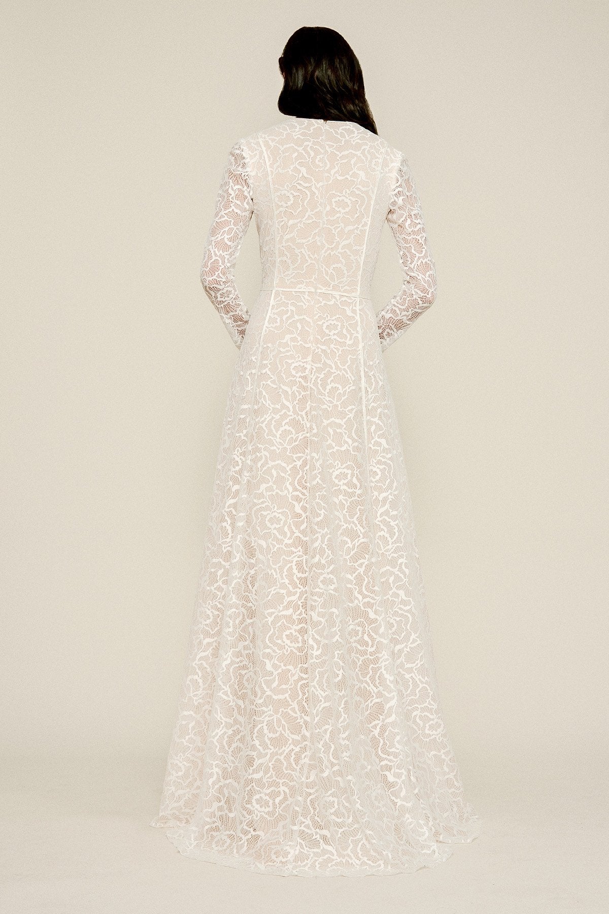Tadashi Shoji - Raizel Long-Sleeve Lace Gown
