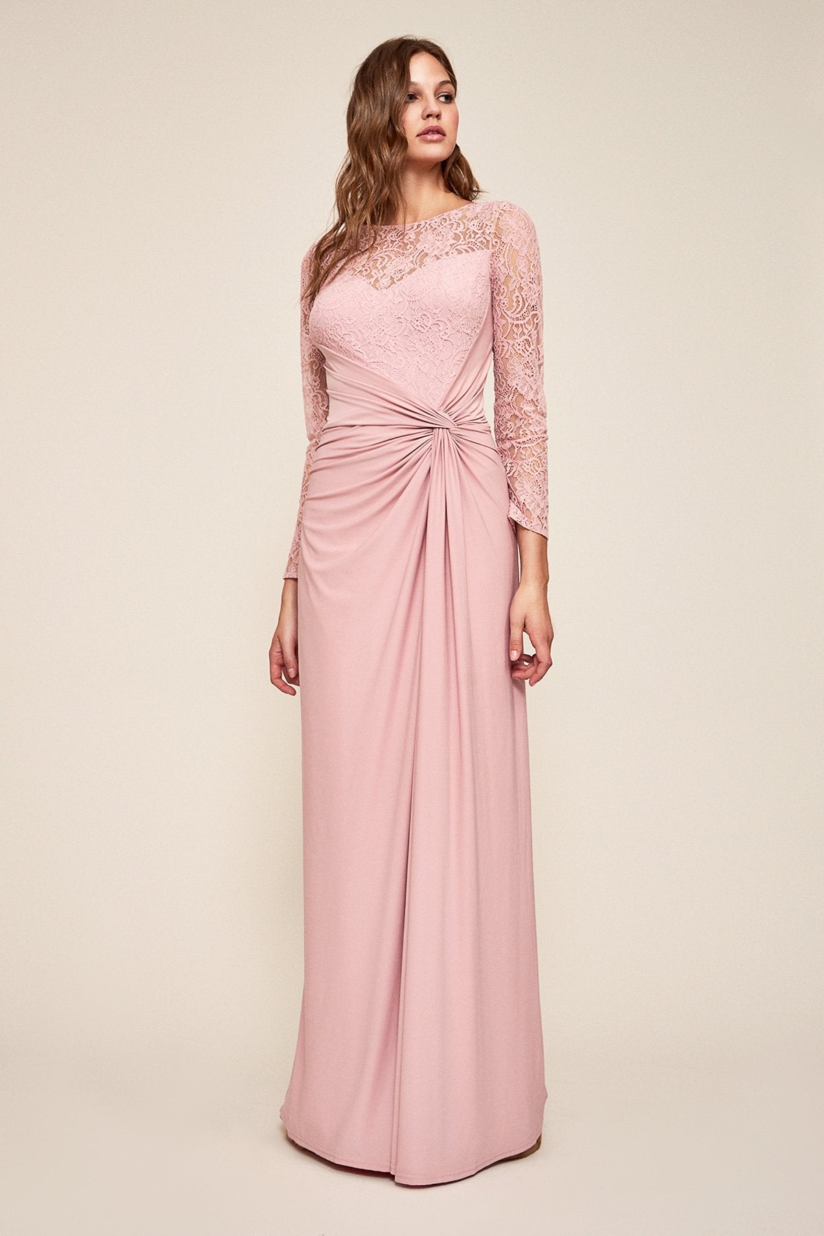 Antonina Long-Sleeve Lace Gown