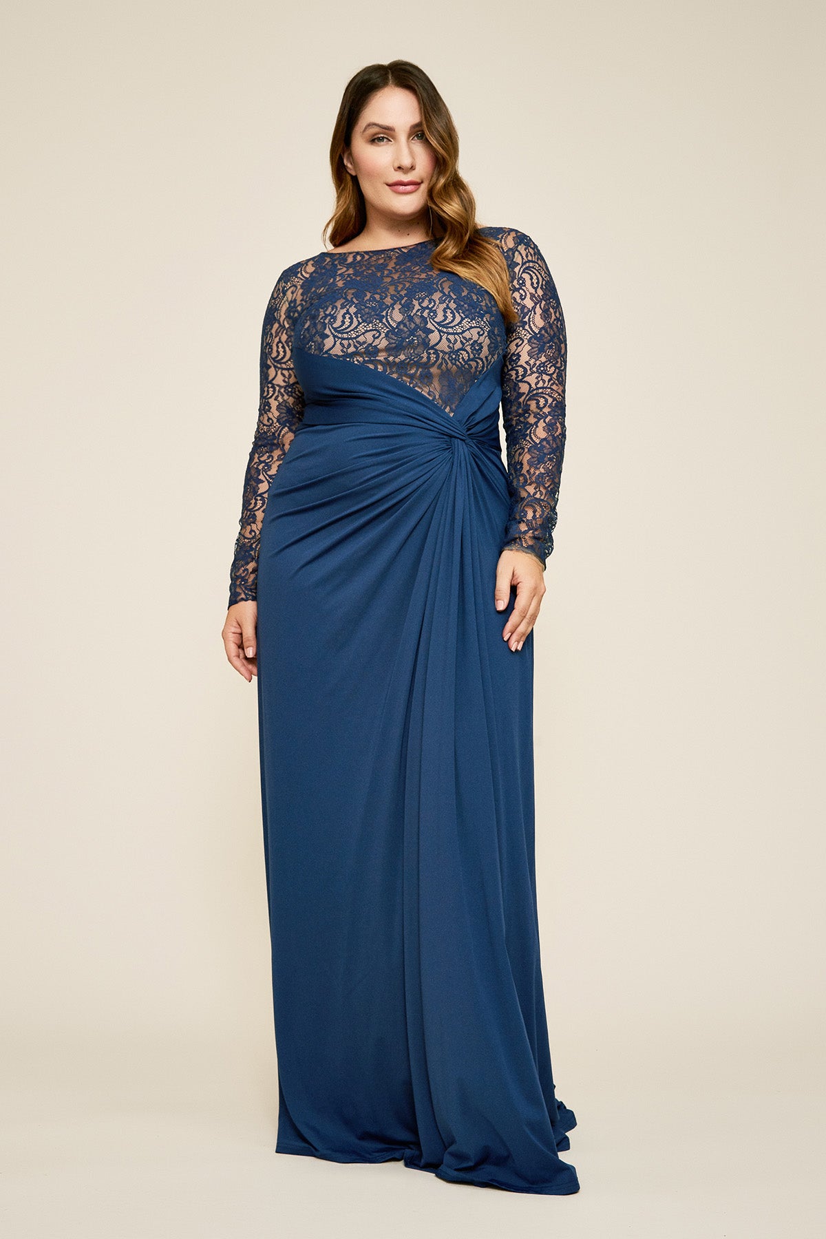 Tadashi Shoji - Antonina Long-Sleeve Lace Gown - PLUS SIZE