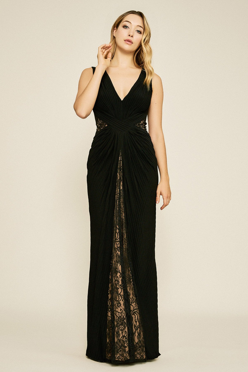 Rizo Sleeveless Pintuck Gown