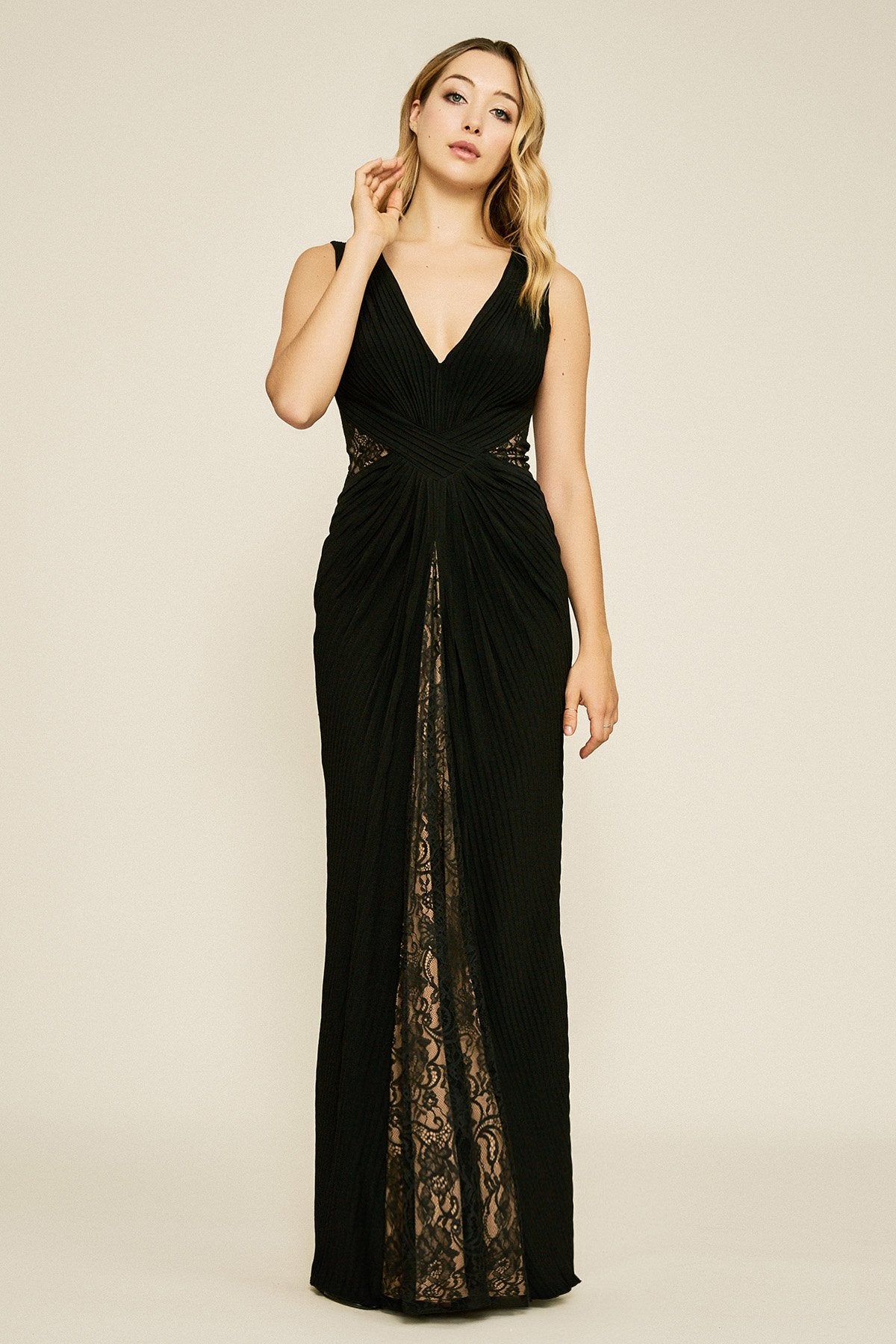 Rizo Sleeveless Pintuck Gown