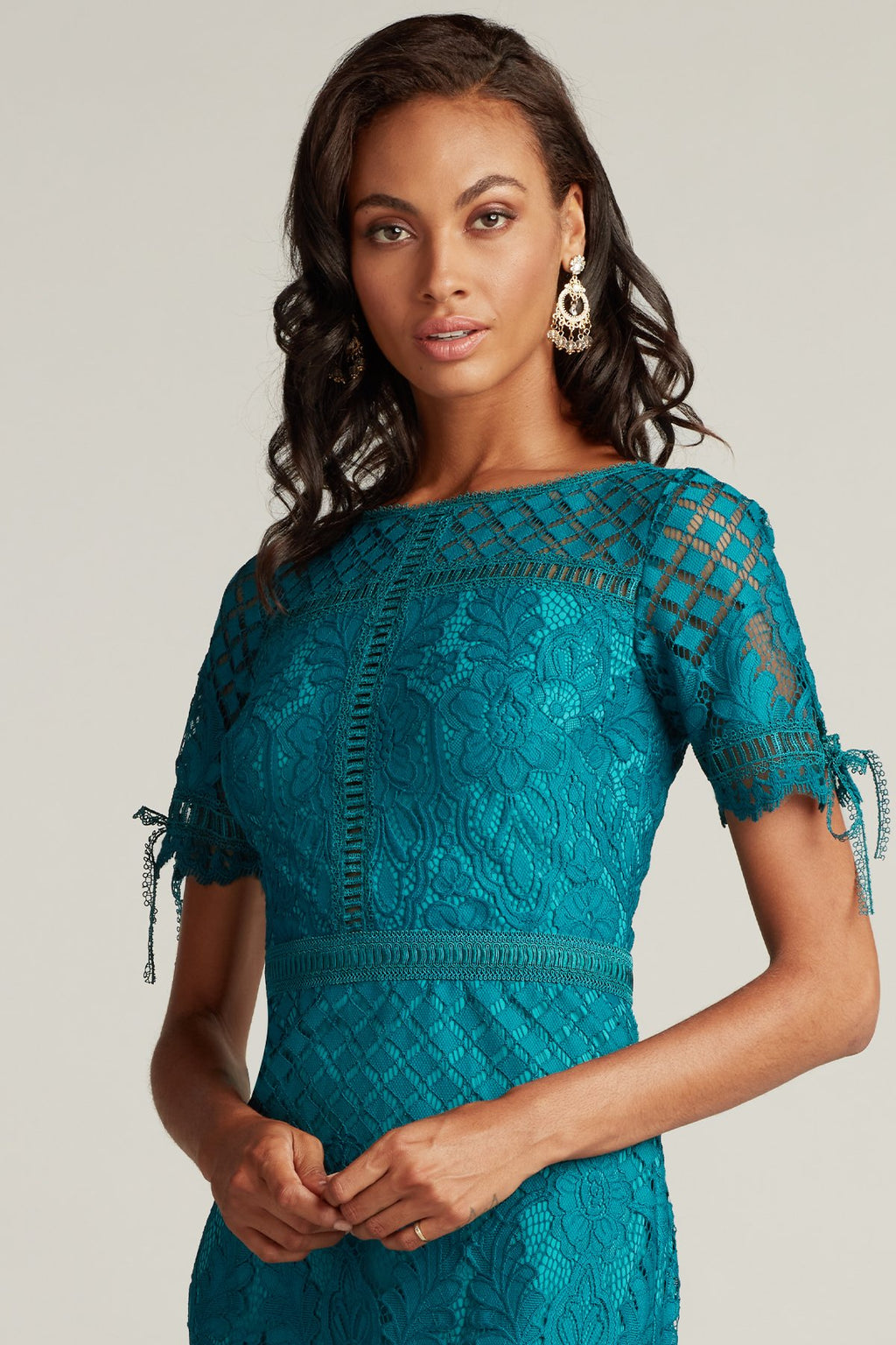 Bobek Lace Tea-Length Dress
