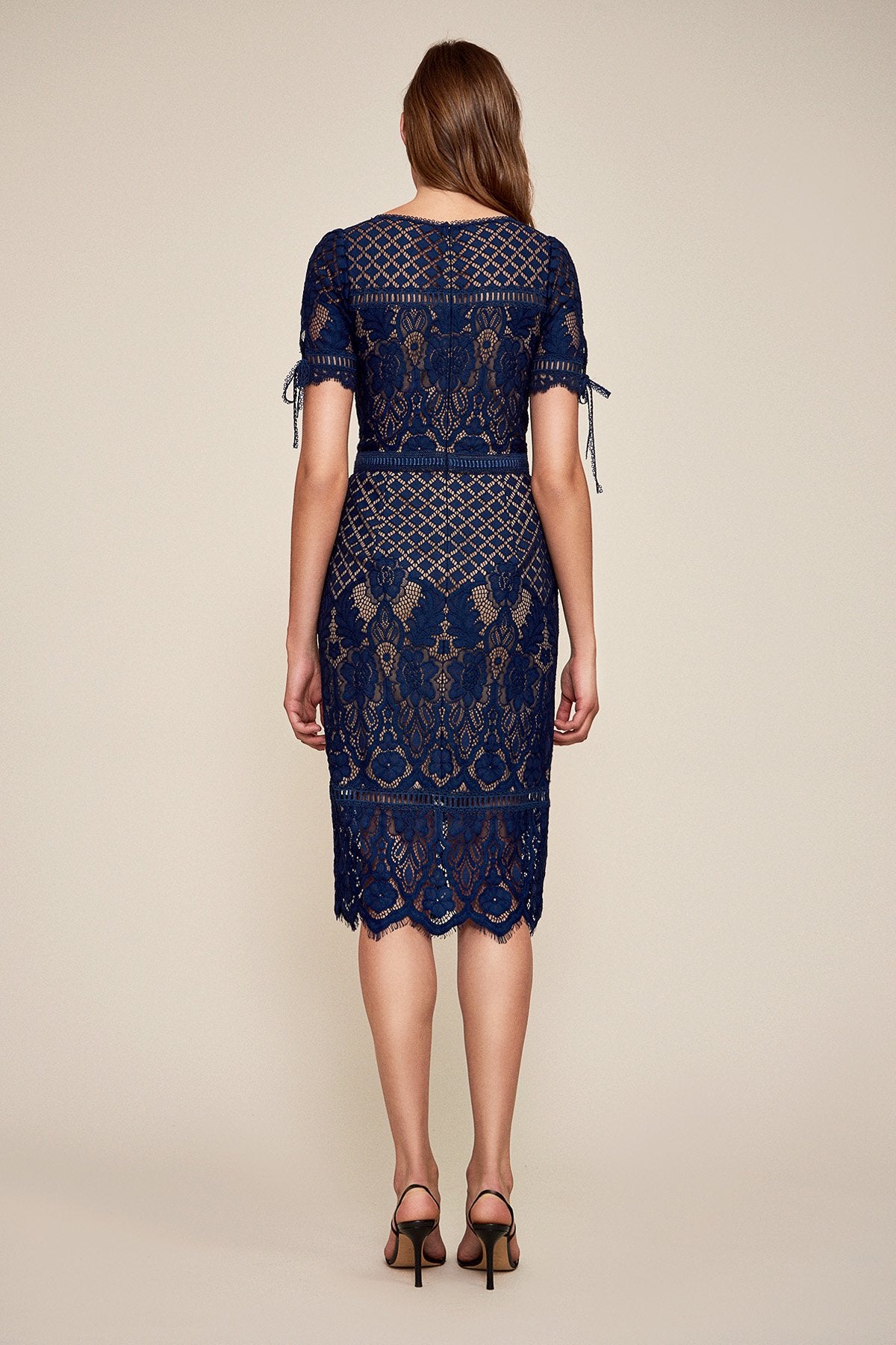 Bobek Lace Tea-Length Dress