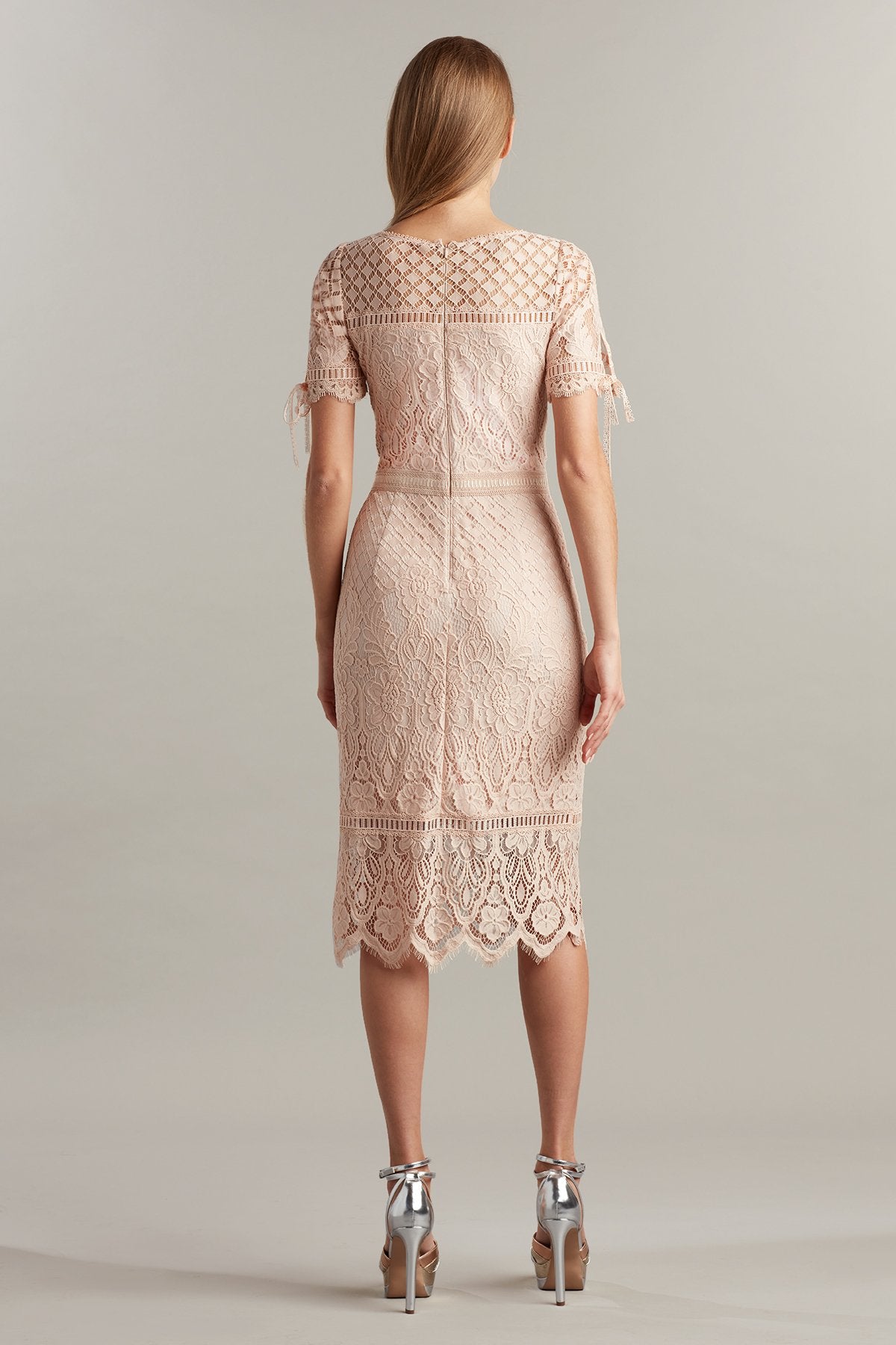 Bobek Lace Tea-Length Dress