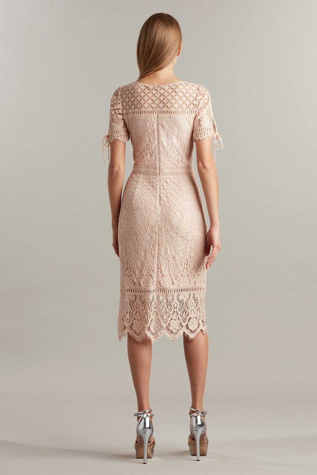 Bobek Lace Tea-Length Dress