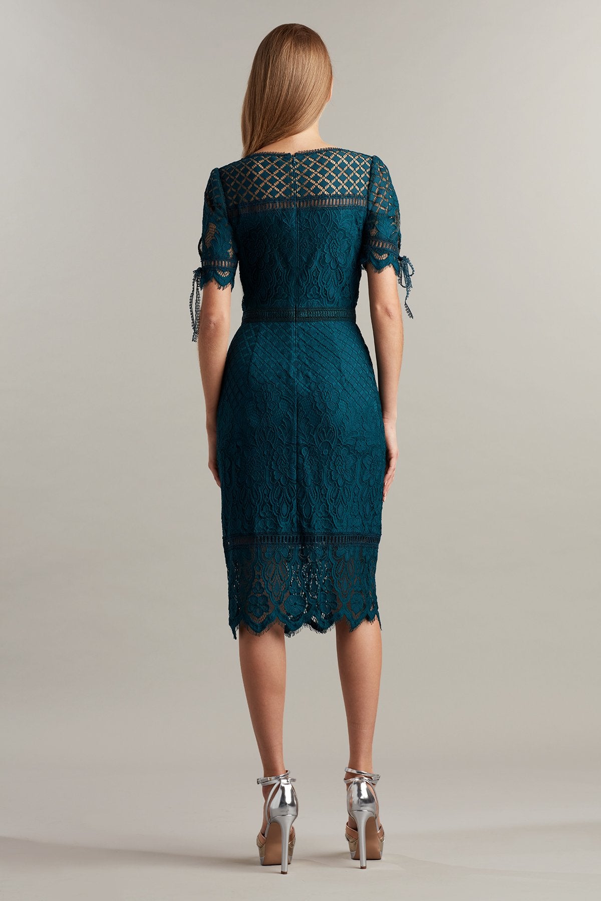 Bobek Lace Tea-Length Dress