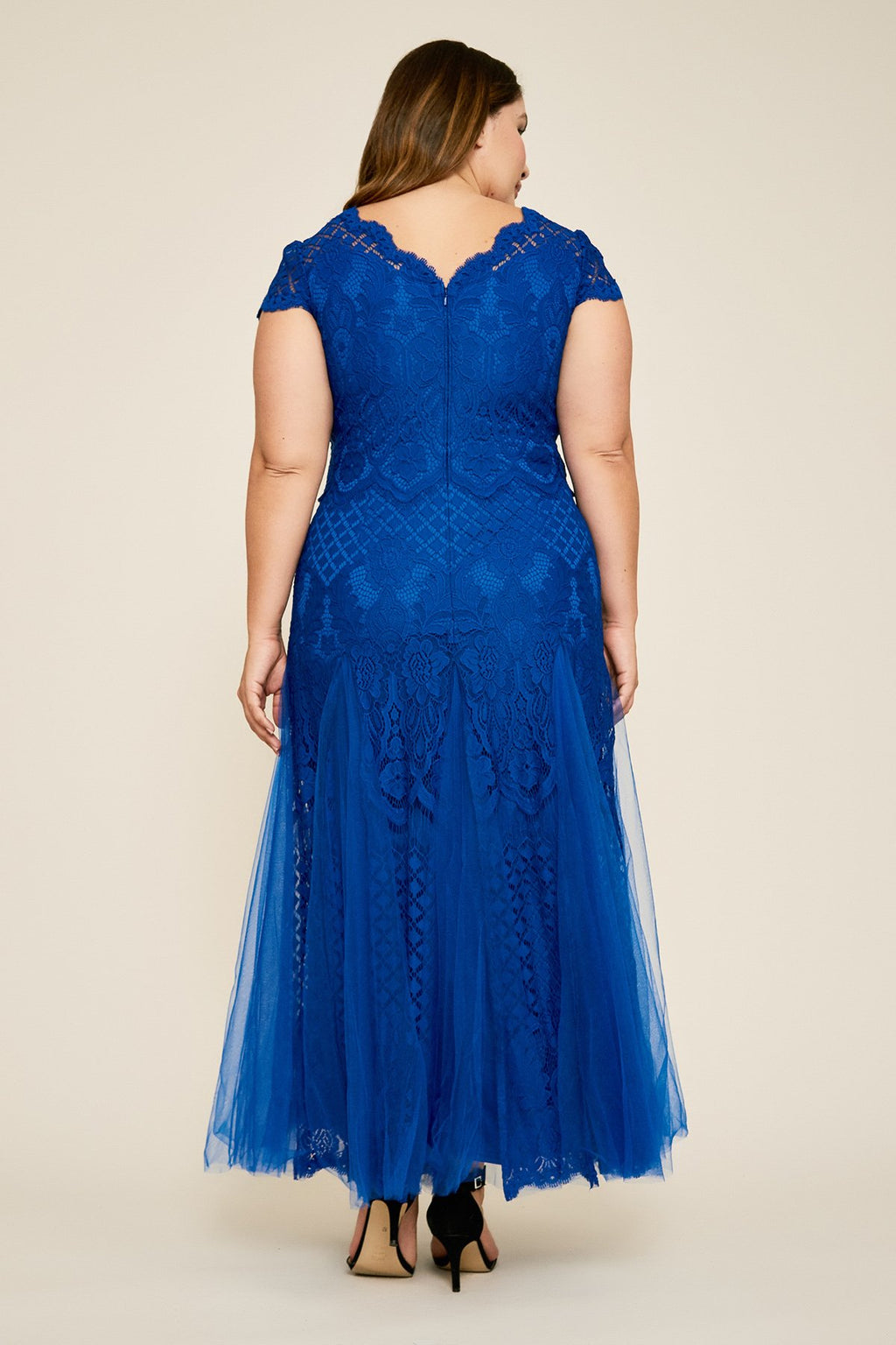 Tadashi Shoji - Roone Lace Tea-Length Dress - PLUS SIZE
