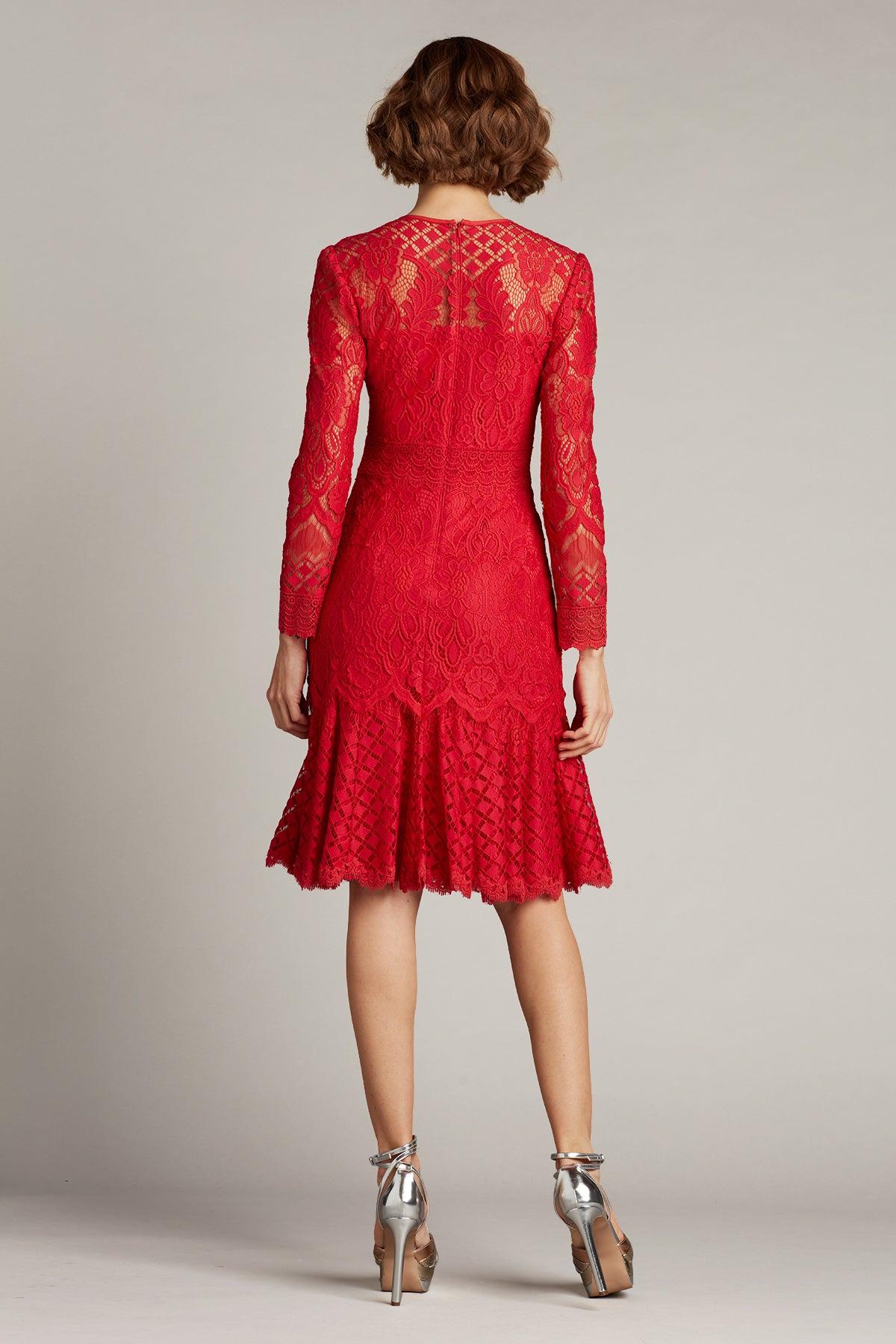 Barron Long-Sleeve Lace Dress