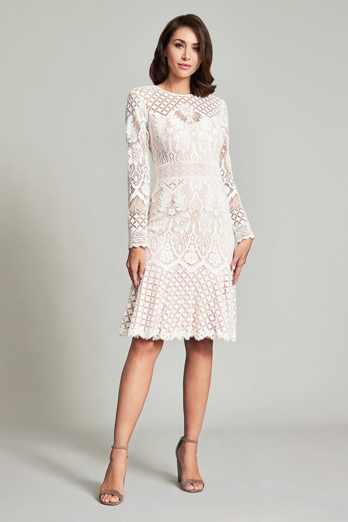 Barron Long-Sleeve Lace Dress