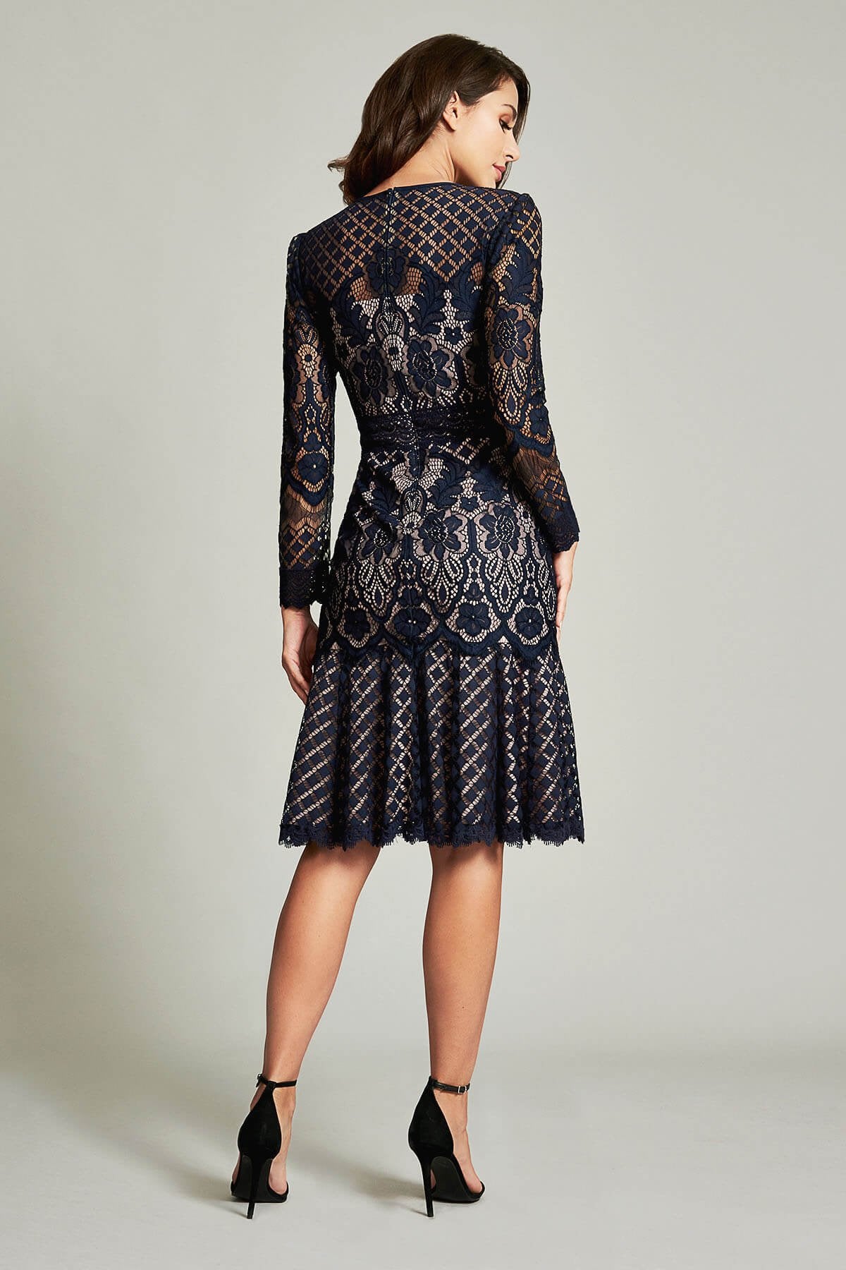 Barron Long-Sleeve Lace Dress