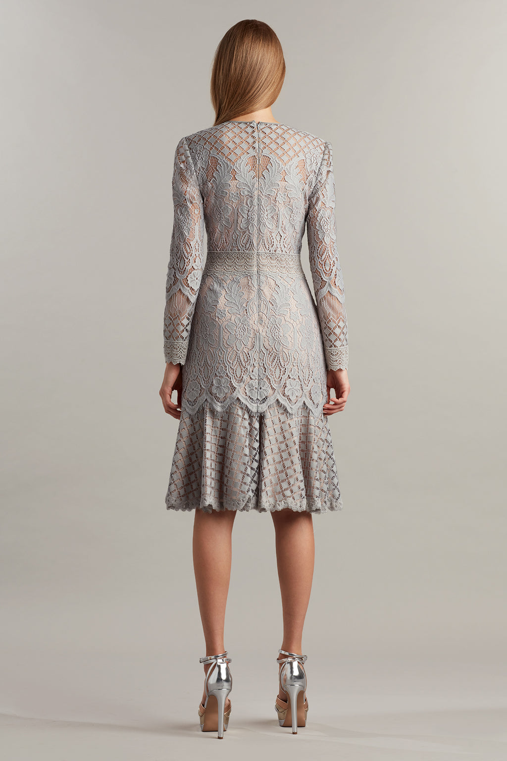 Barron Long-Sleeve Lace Dress