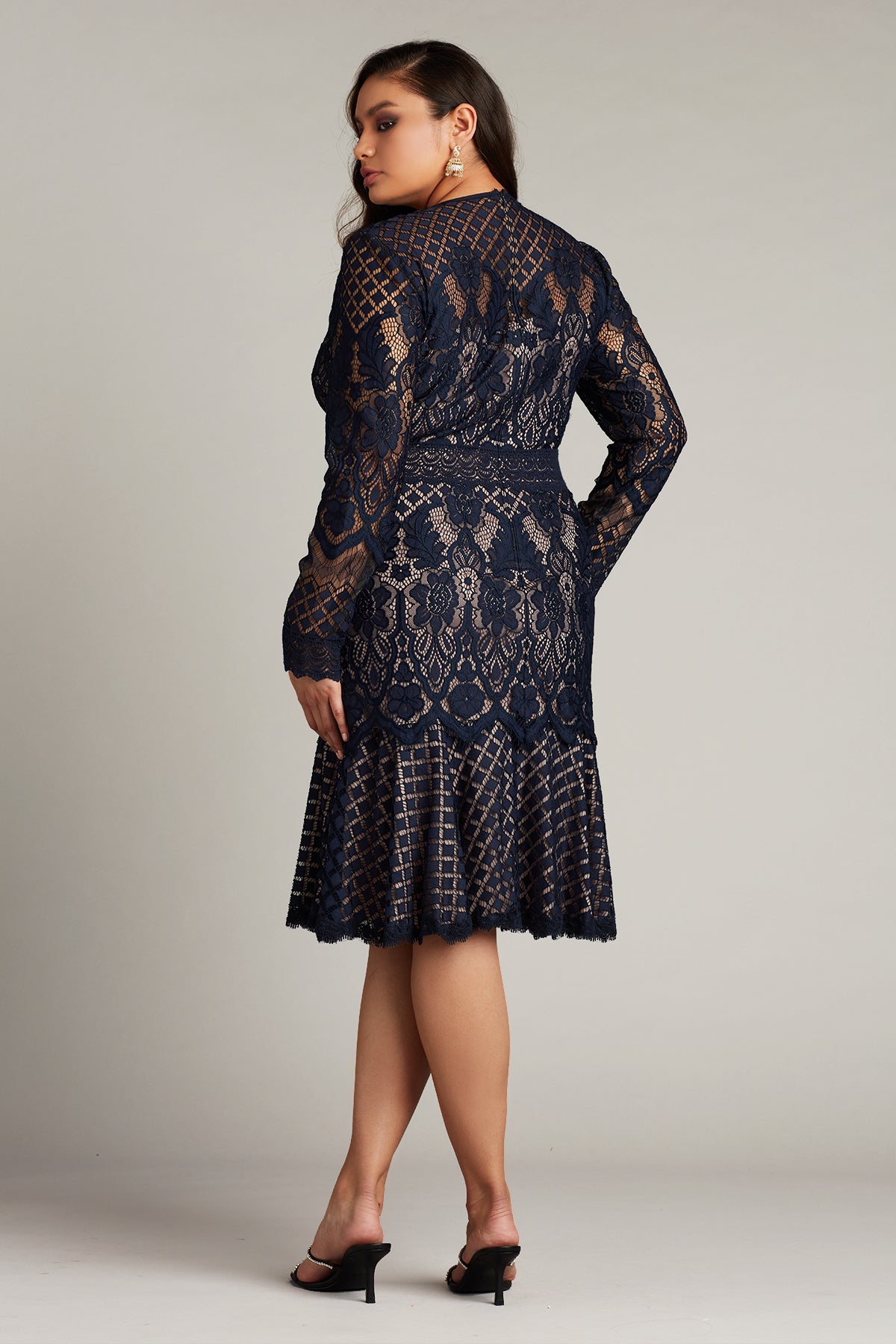 Barron Long-Sleeve Lace Dress - PLUS SIZE