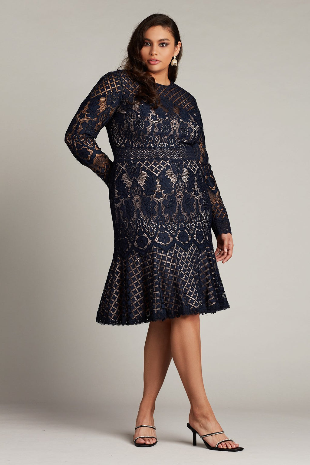 Barron Long-Sleeve Lace Dress - PLUS SIZE