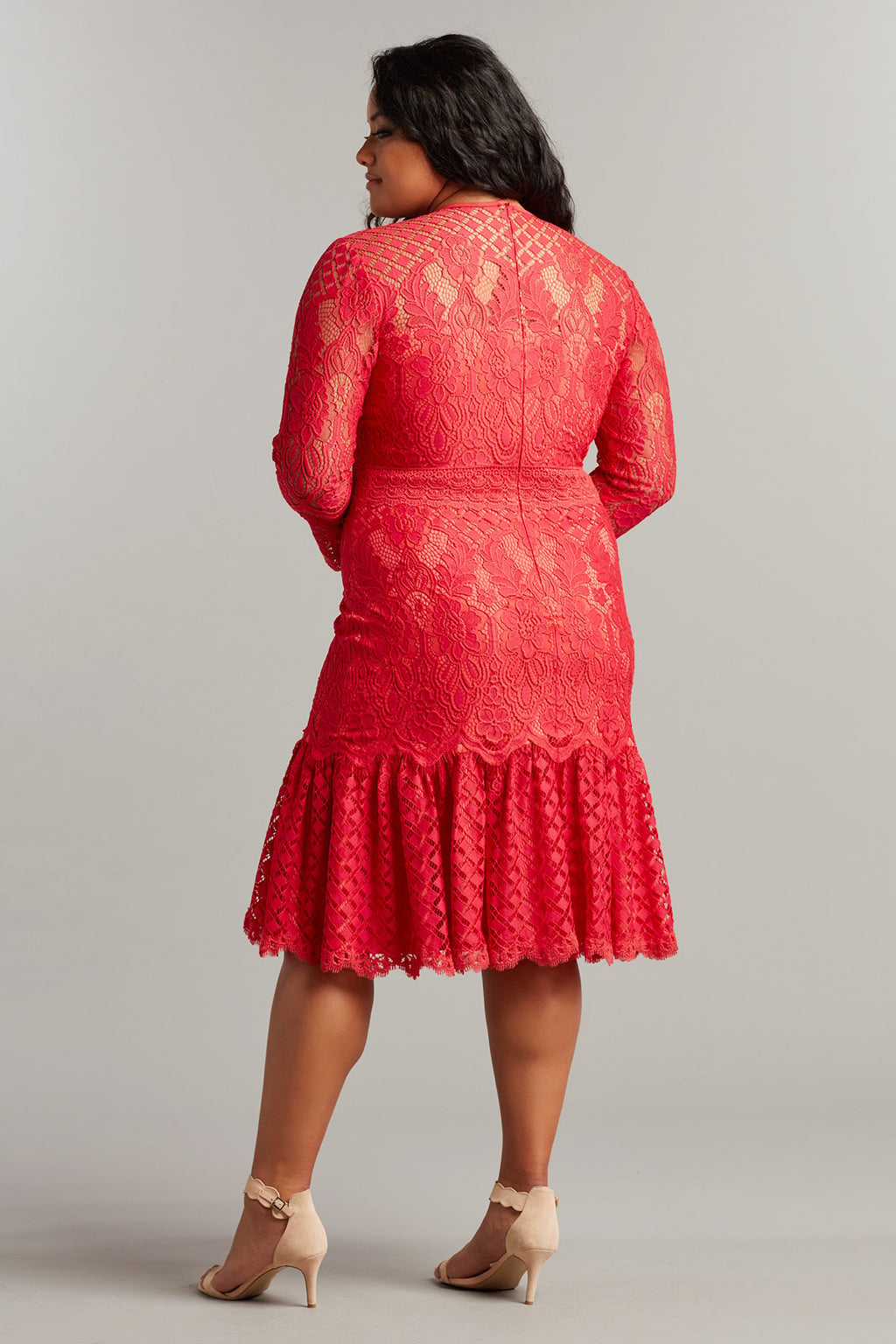 Barron Long-Sleeve Lace Dress - PLUS SIZE