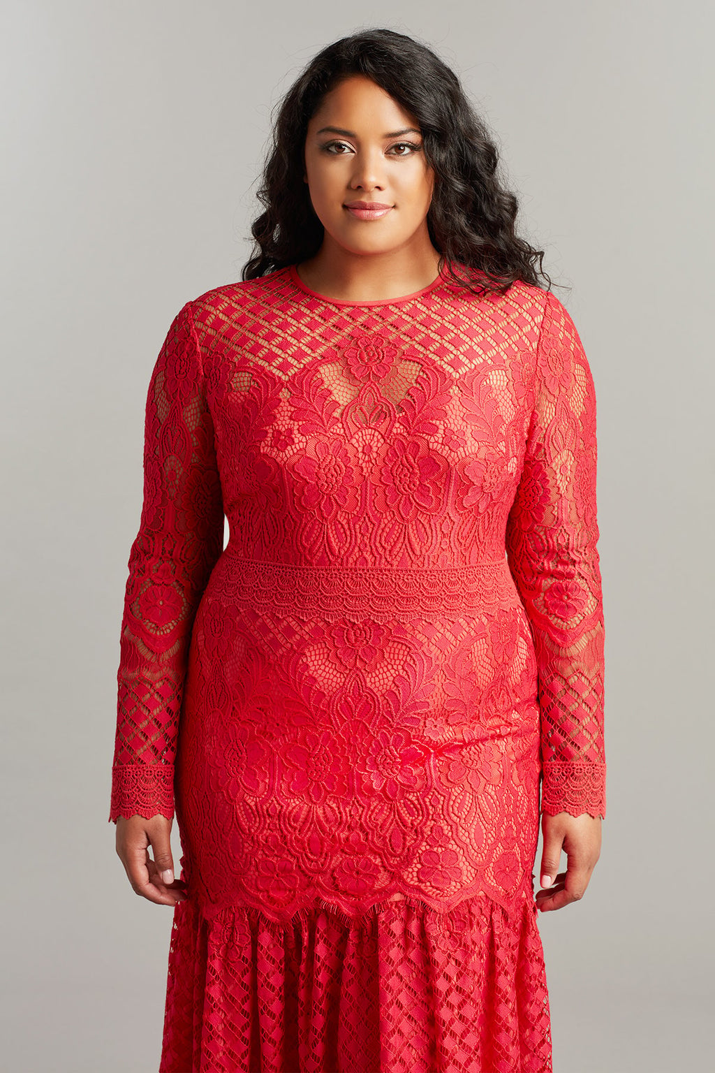Barron Long-Sleeve Lace Dress - PLUS SIZE