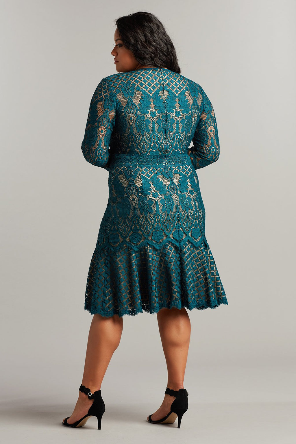 Barron Long-Sleeve Lace Dress - PLUS SIZE