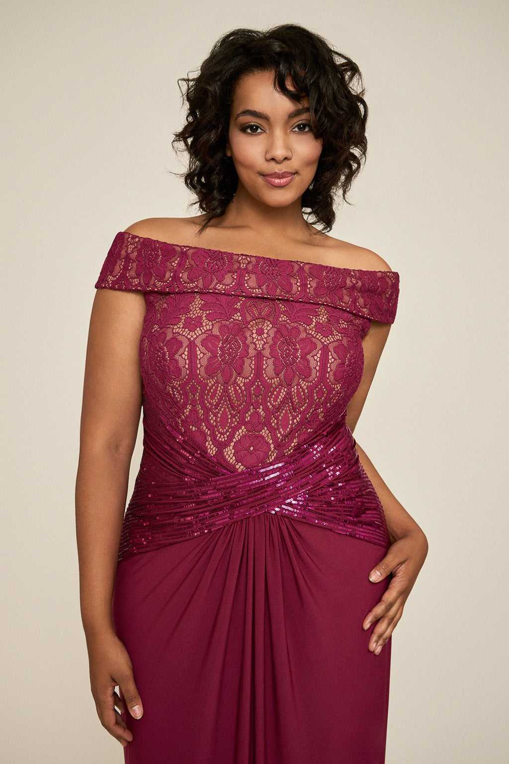 Tadashi Shoji - Aurelia Jersey Gown - PLUS SIZE