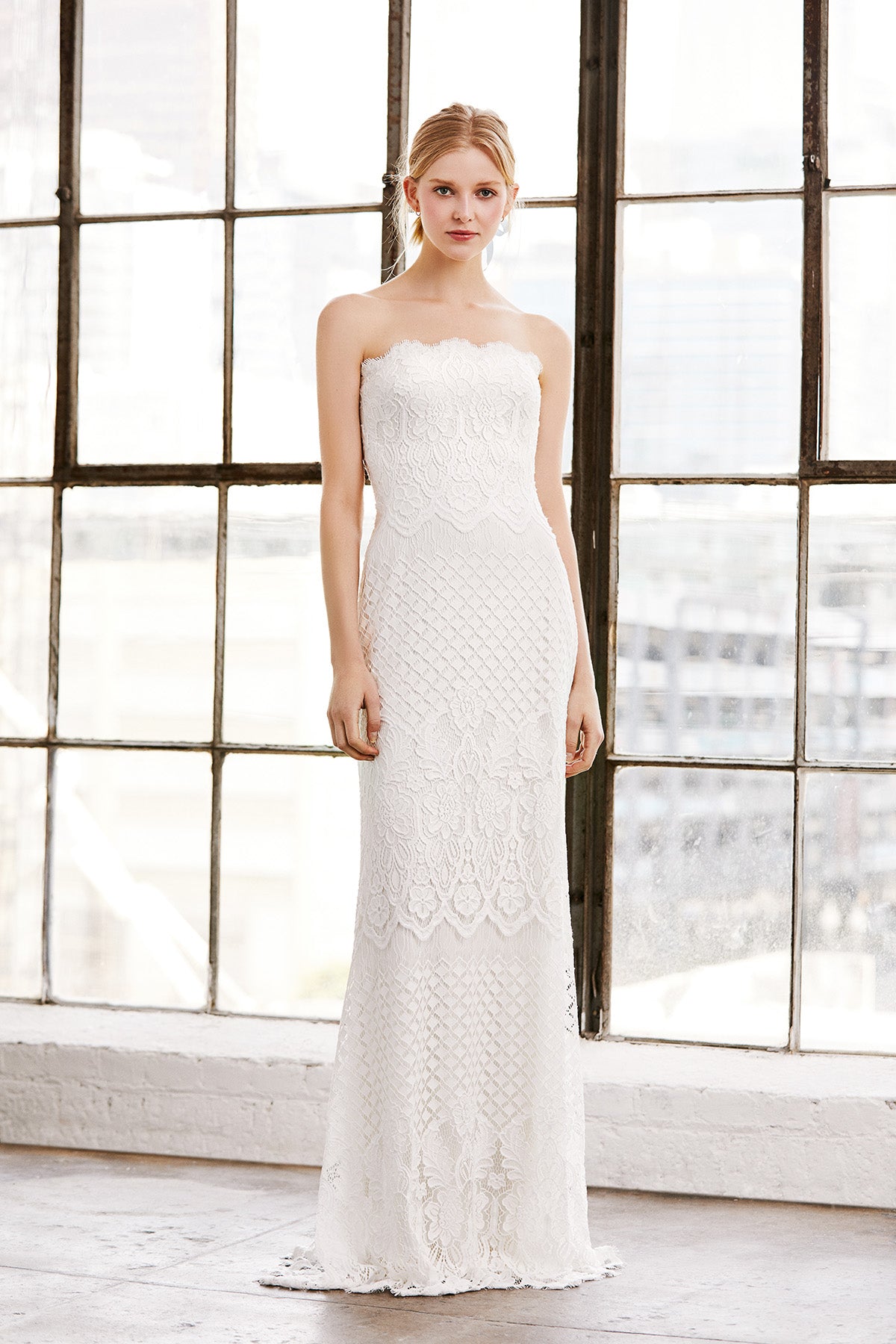 Tadashi Shoji - Duncan Strapless Lace Gown