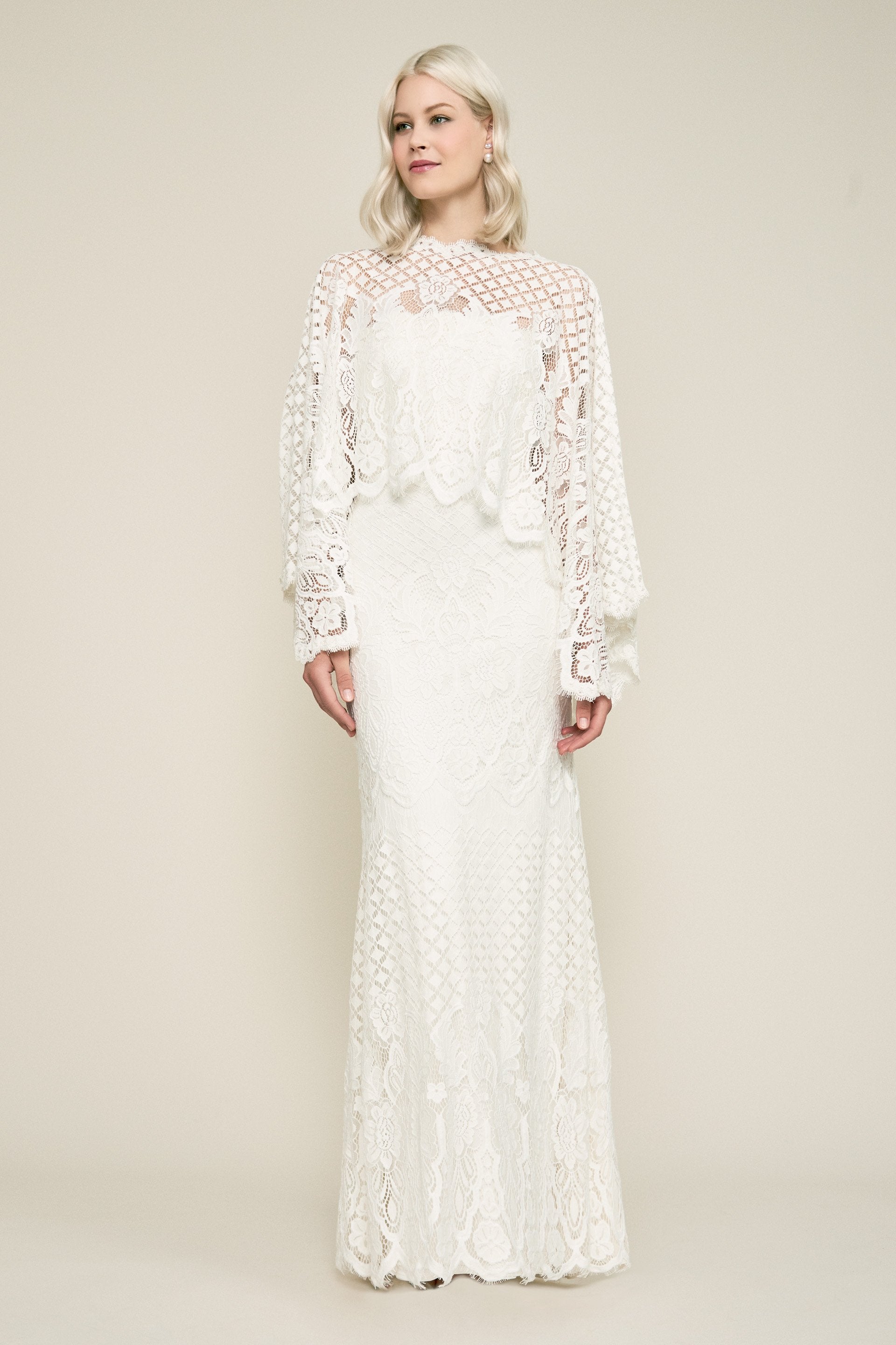 Tadashi Shoji - Murray Lace Overlay Cape