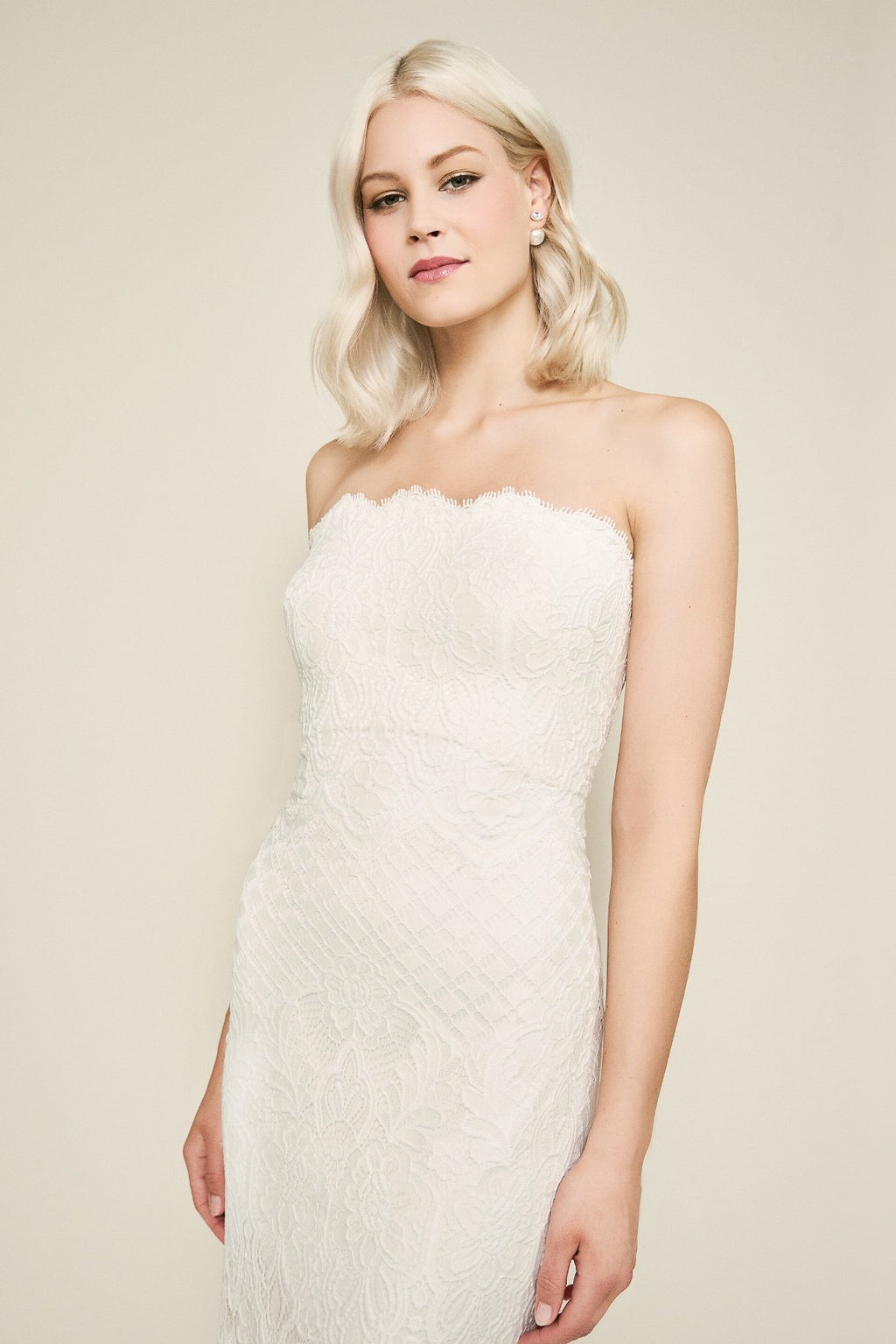 Tadashi Shoji - Duncan Strapless Lace Gown