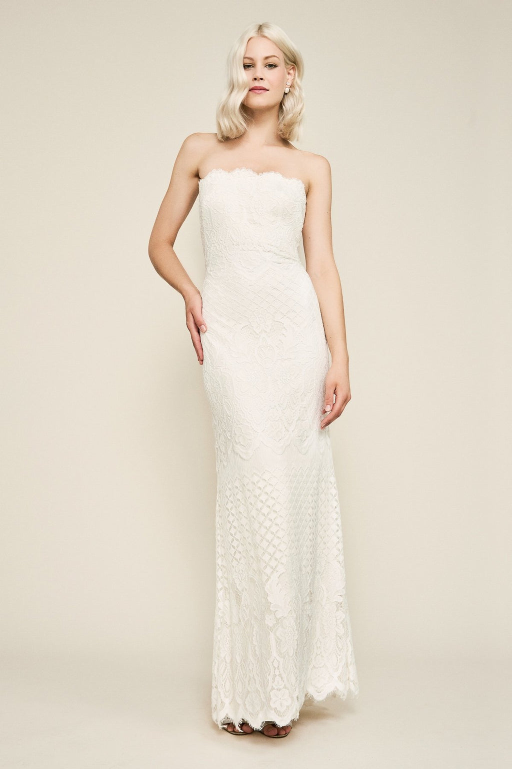 Tadashi Shoji - Duncan Strapless Lace Gown