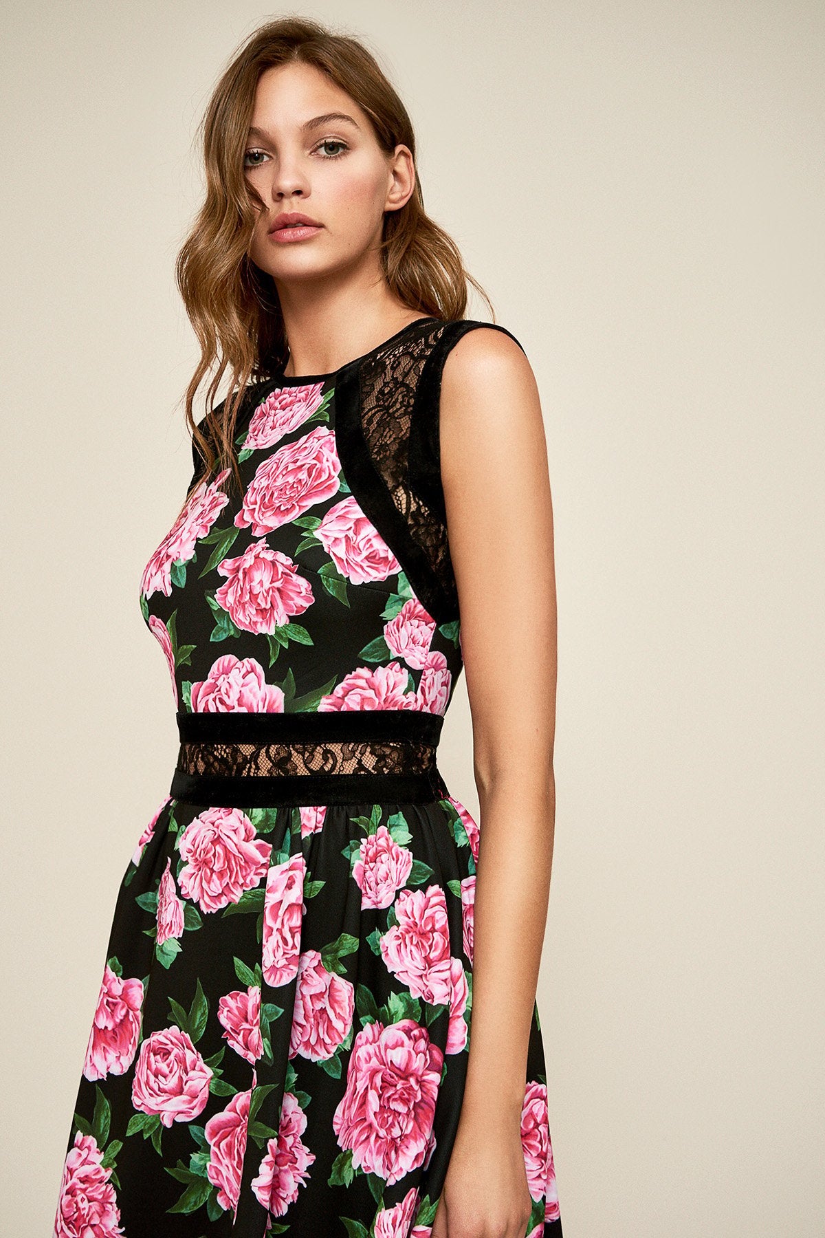 Tadashi Shoji - Florent Neoprene Tea-Length Dress