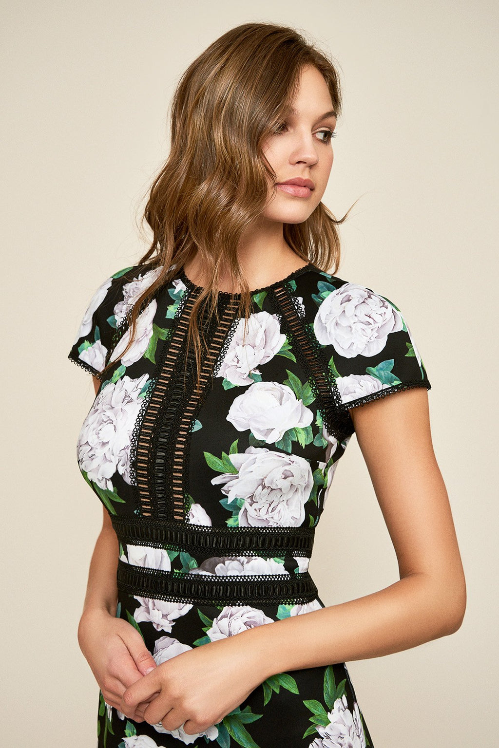Tadashi Shoji - Indigo Floral Neoprene Dress