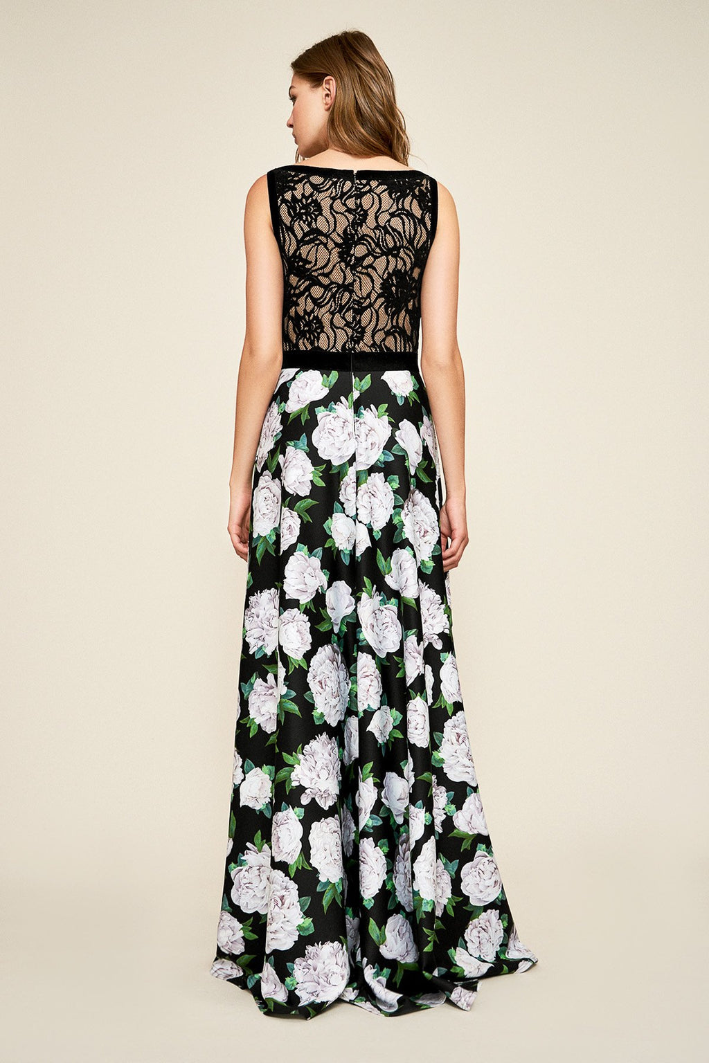 Tadashi Shoji - Samo Lace-Back Neoprene Gown