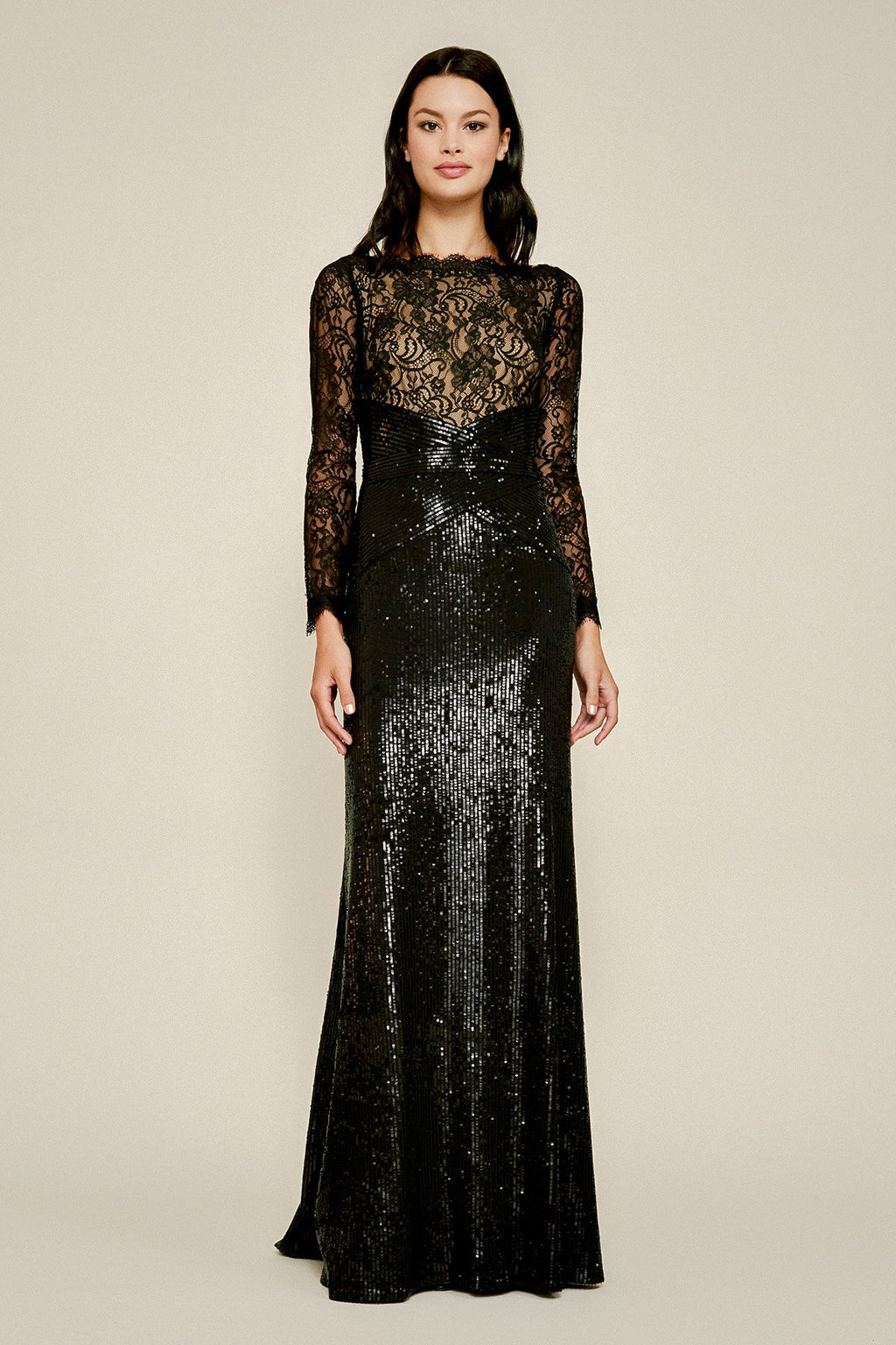 Tadashi Shoji - Aquila Lace Sequin Gown