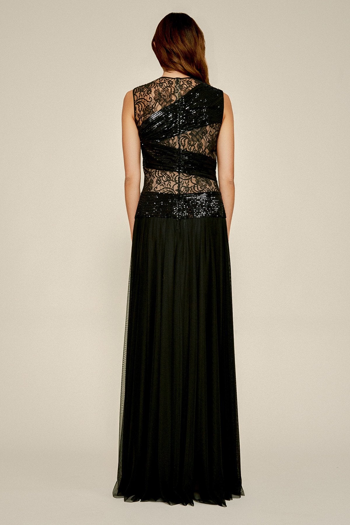 Tadashi Shoji - Salacia Chiffon Sequin Gown