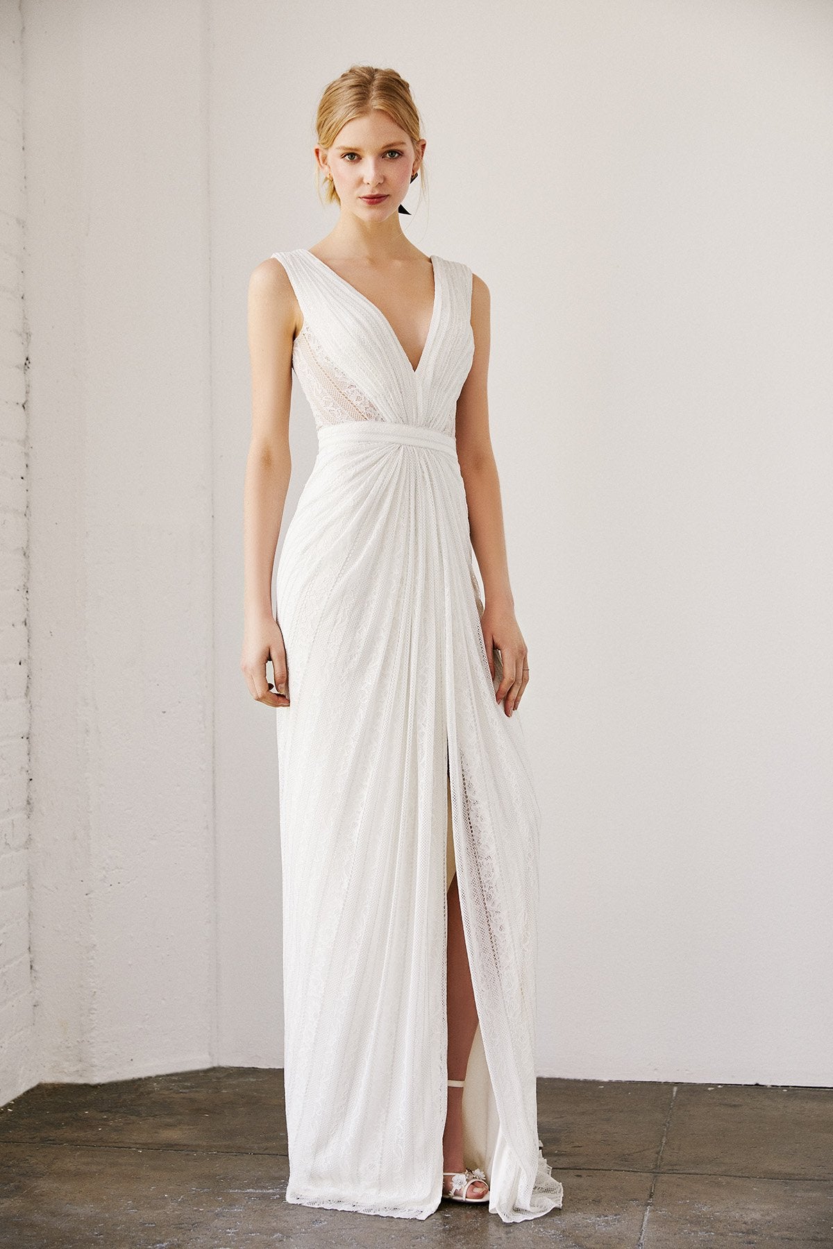 Tadashi Shoji - Killian Slit Lace Gown