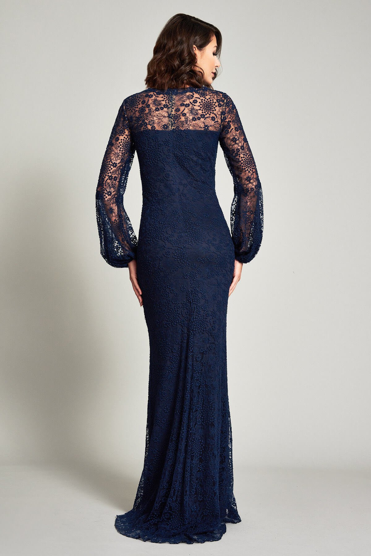 Neriah Long-Sleeve Lace Gown