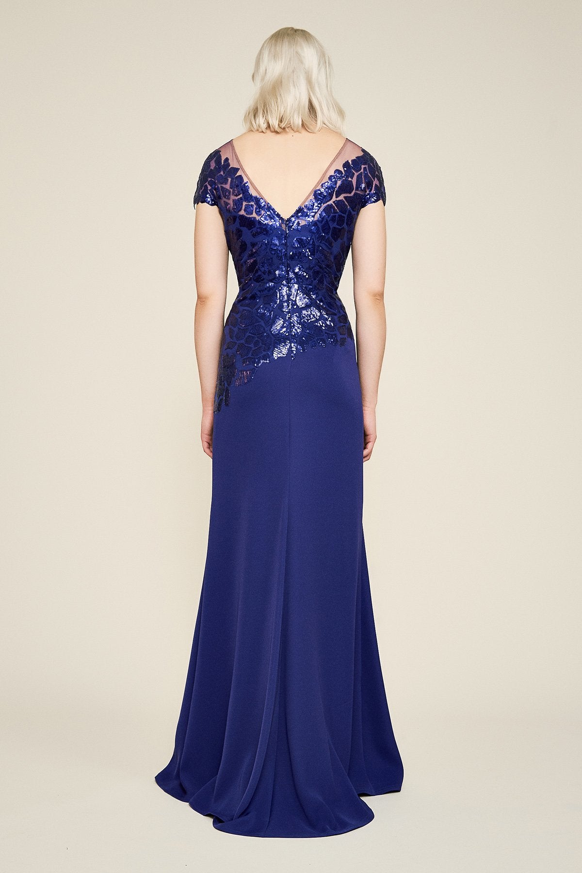 Cappello Sequin Crepe Gown