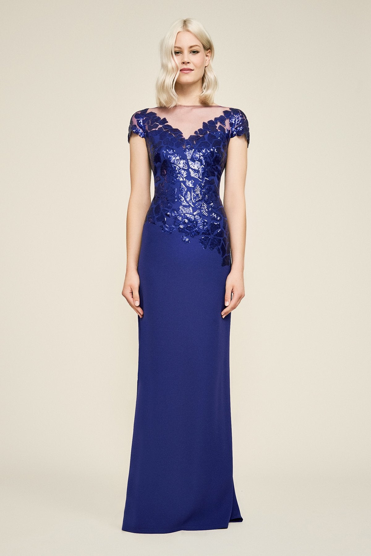 Cappello Sequin Crepe Gown