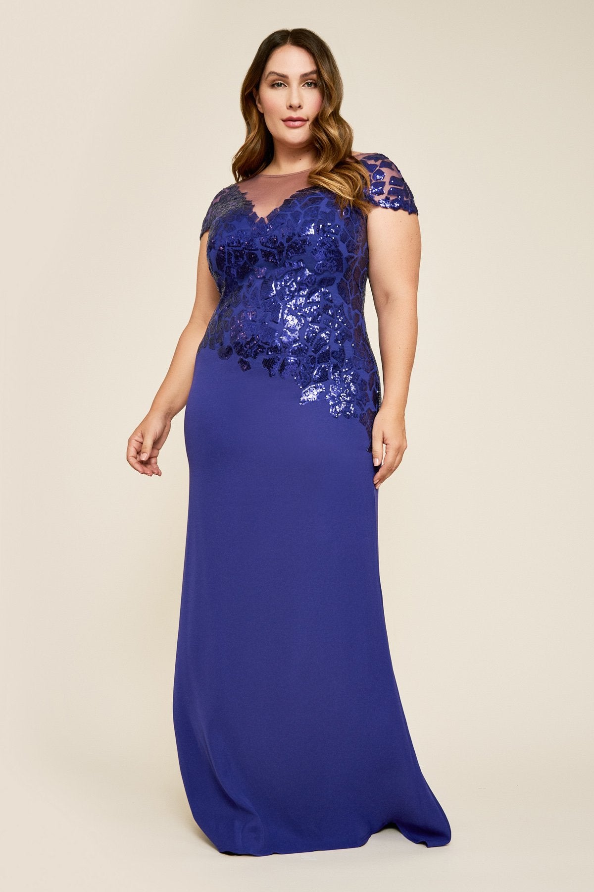Cappello Sequin Crepe Gown - PLUS SIZE